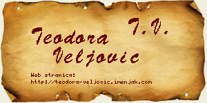Teodora Veljović vizit kartica